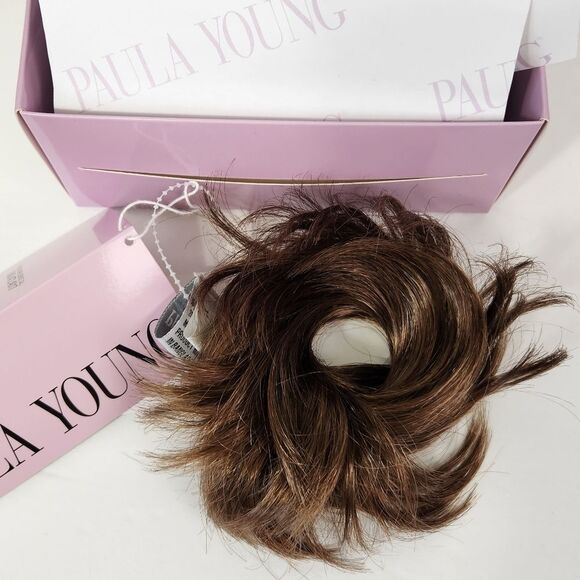 NWT Paula Young Wispy Wrap Around Your Bun or {Ponytail Hairpiece Golden Brown - Picture 4 of 6